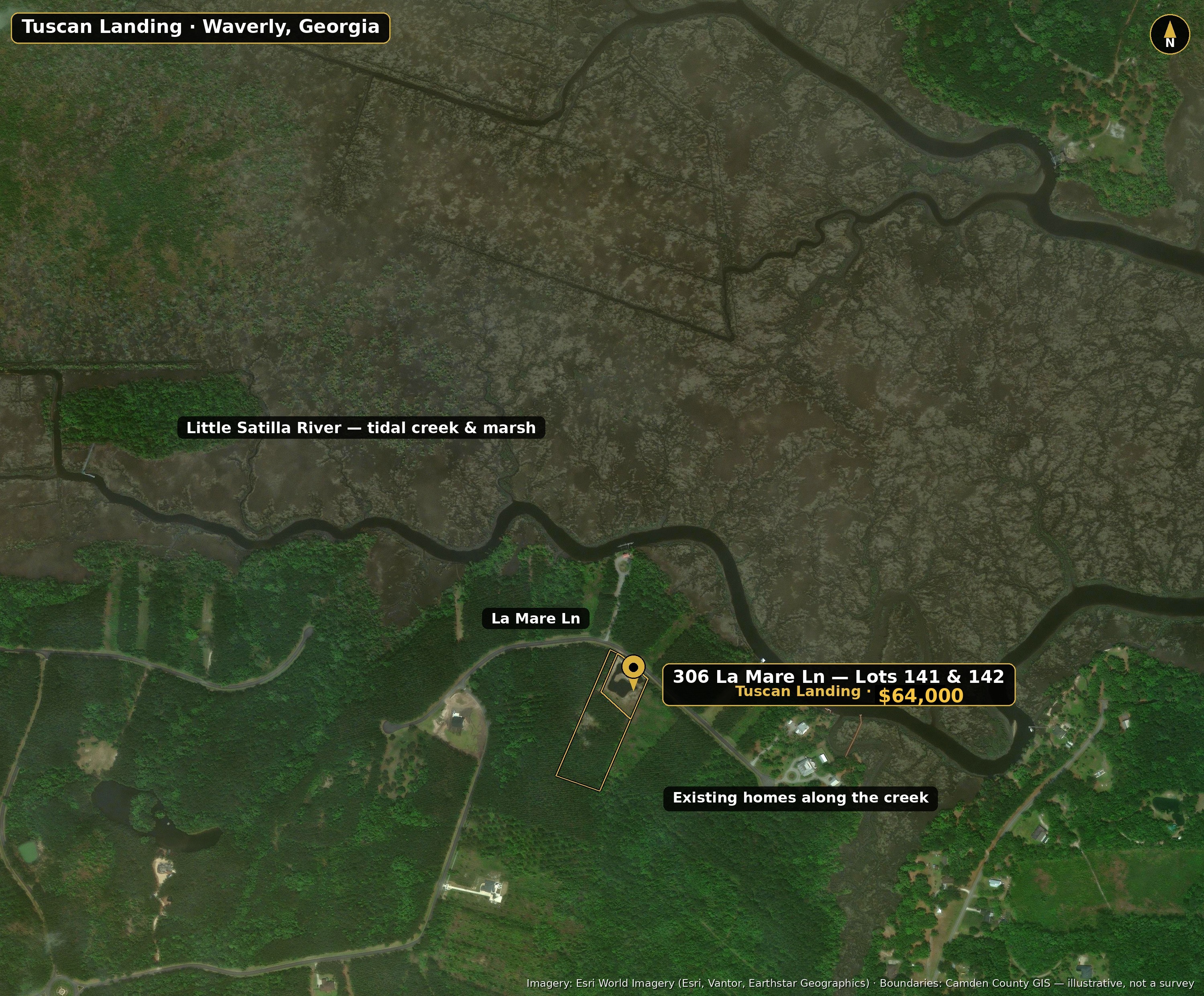 Two Combined Lots, 5+ Acres in Tuscan Landing