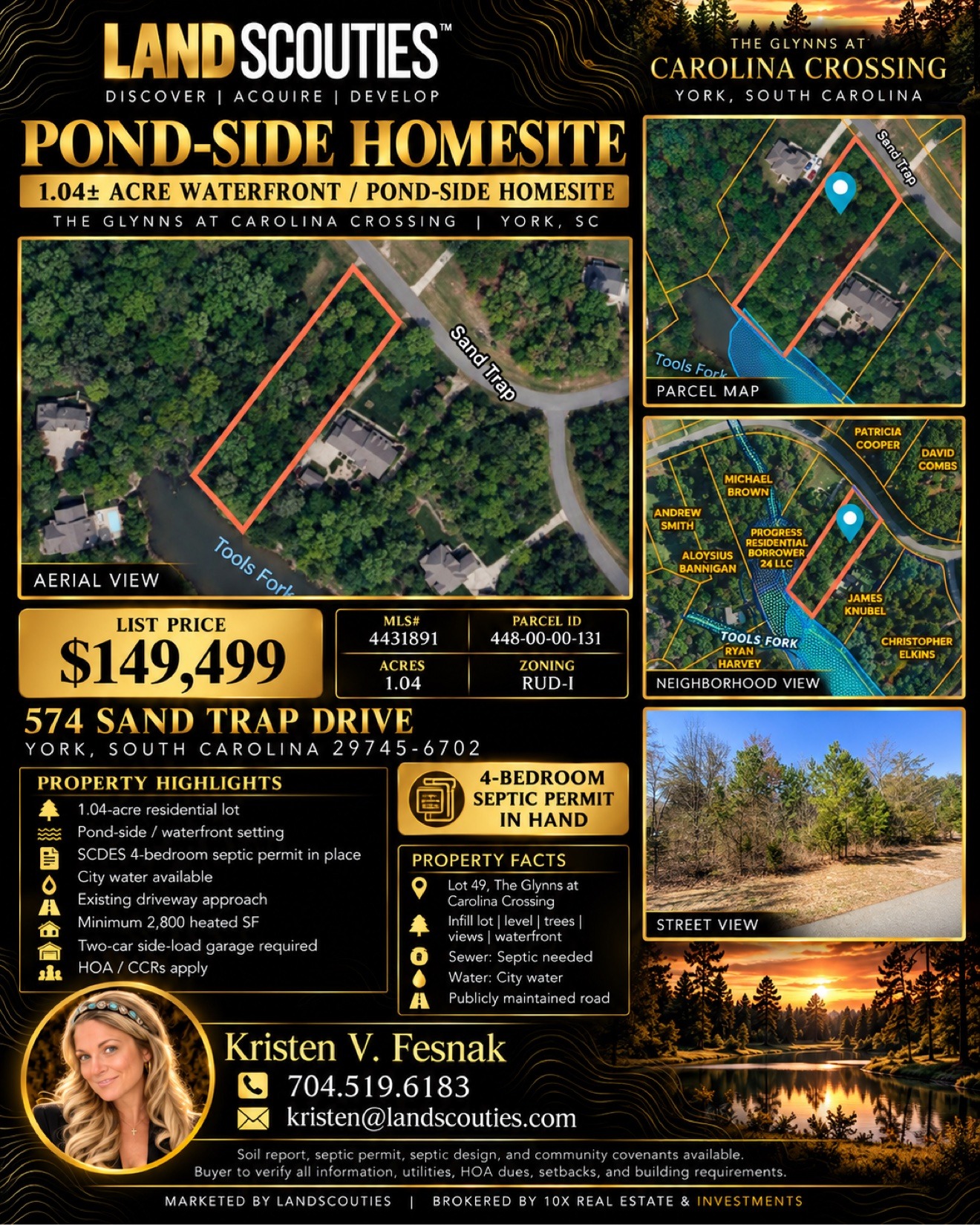 Pond-Side Homesite With Your Septic Permit Already in Hand