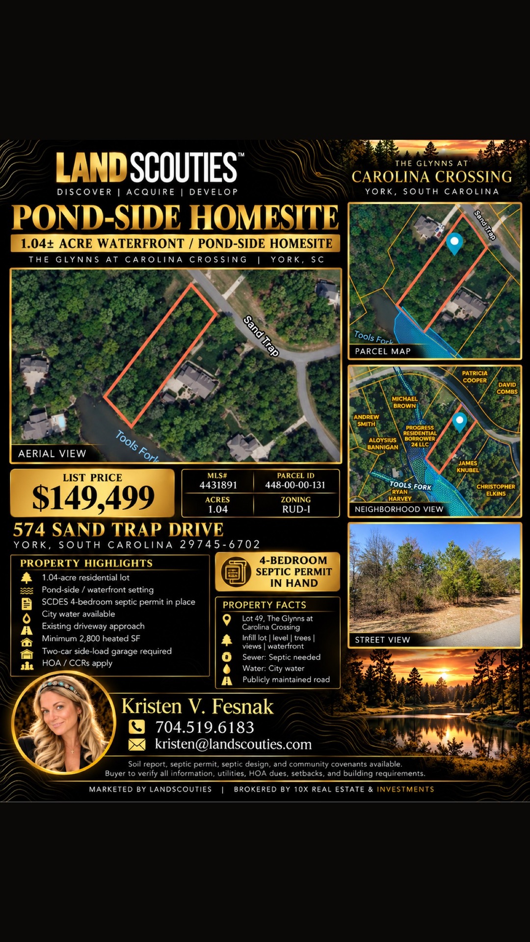 Pond-Side Homesite With Your Septic Permit Already in Hand