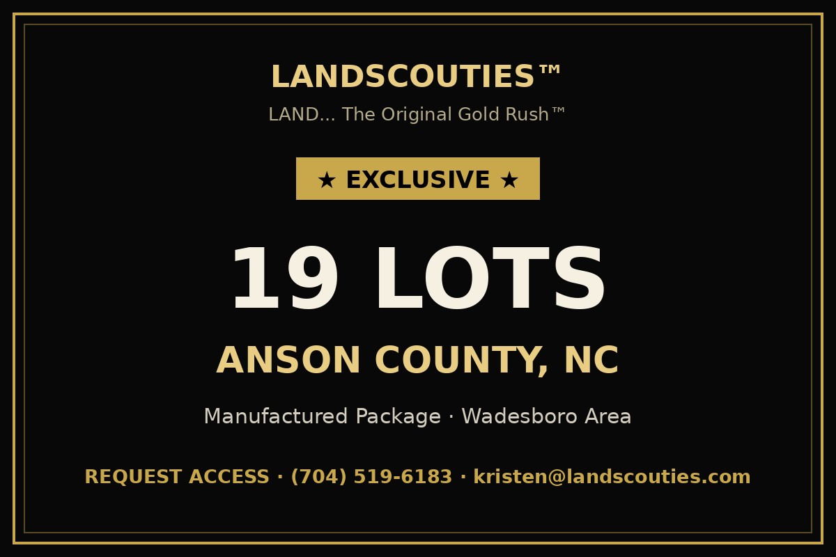 ANSON COUNTY — 19-Lot Manufactured Package